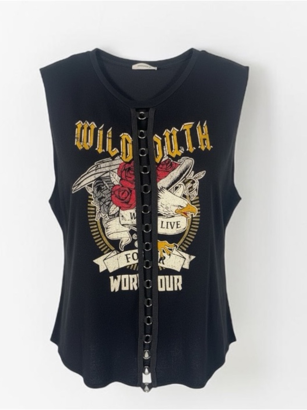 Vintage January 7 Black 'Wild Youth Graphic Tank